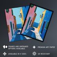 thumbnail image 2 of Colourful Mediterranean Spanish Coastal Painting Bathroom Toilet Large Wall Art Poster Print Thick Paper 18X24 Inch, 2 of 5