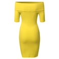 thumbnail image 3 of FashionOutfit Women's Summer Off-Sholder Soft Stretchy Tight Short Sleeve Dress, 3 of 3