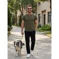 thumbnail image 3 of Mens Henley Shirts Short Sleeve Cotton Blend Slim Fit T-Shirts Breathable Moisture Wicking Athletic Casual Workout Tee, 3 of 9
