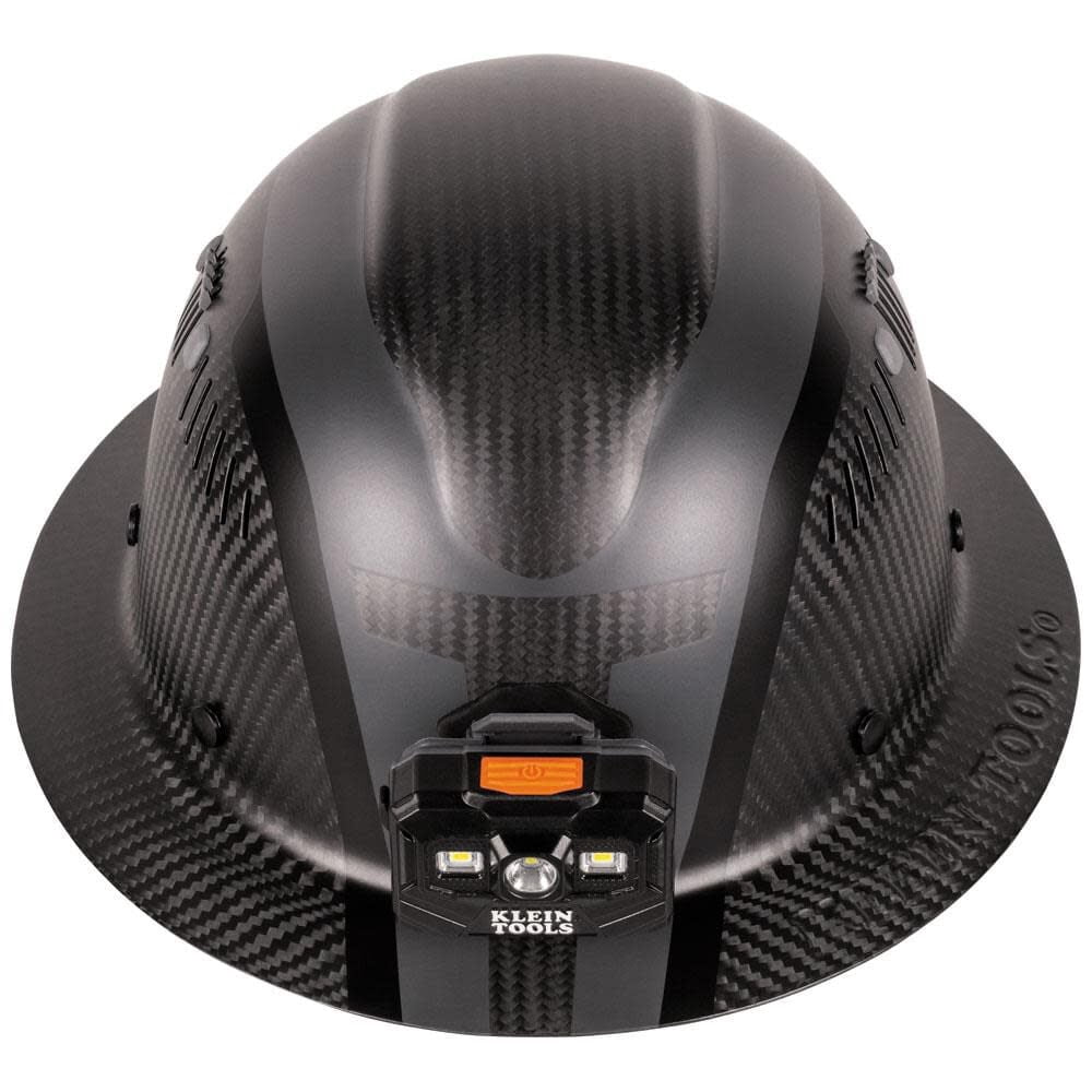 Klein Tools 60514 Klein Carbon Fiber Full Brim Hard Hat with Headlamp