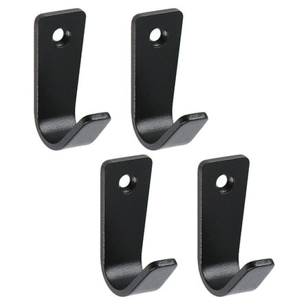 Black Sturdy Wall Hooks for Hanging Use Made of Stainless Steel 4 Pcs