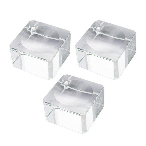 CHUANK Stand Ball Crystal Display Holder Base Sphere Glass Egg Led Clear Quartz Balls Square Show Mini Blocks Orb Lighted Plate