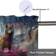 thumbnail image 5 of Fantasy Wolf Window Curtain Valances Mountain Flowers Wild Animals Sunset Scenery Privacy Window Valances for Living Room Kitchen 54 by 18 in, 1 Panel, 5 of 6