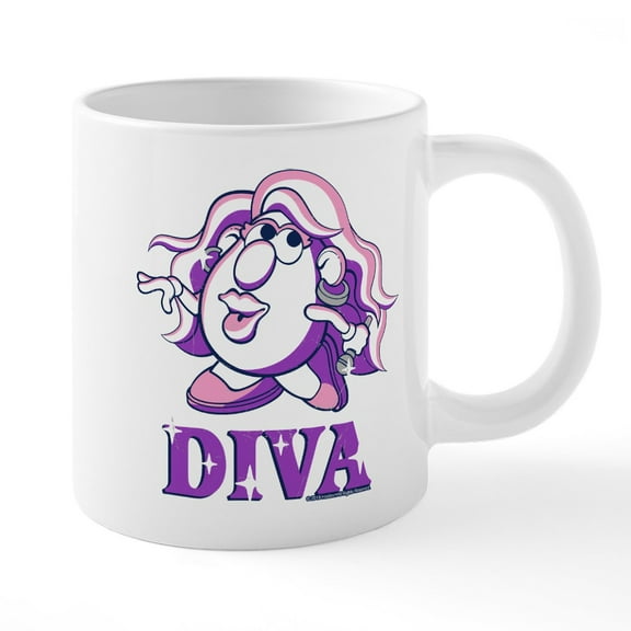 CafePress - Mrs. Potato Head Diva - 20 Oz White Ceramic Mega Mug