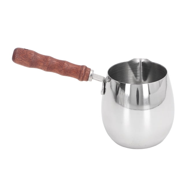 Calentador De Mantequilla, Diseño Portátil, Multifuncional, De Acero Inoxidable 304, Mini Olla Calentadora De Mantequilla Con De Madera, Adecuada Para El Hogar Al Aire Libre