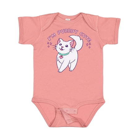 

Inktastic I m Purrdy Cute White Kitty Cat Gift Baby Boy or Baby Girl Bodysuit