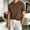 Coffee, variant on FRSASU Men's Mock Turtleneck Sweater Short Sleeve Casual Knit Tee Slim Fit Cable Ribbed Texture Pullover Tops White