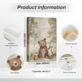 thumbnail image 2 of Nursery Animal Wall Art Woodland Bear Wall Decor Wild Forest Animals Canvas Pictures Baby Nursery Woodland Poster Watercolor Forest Painting Family of Four for Boy Kids Bedroom 16x24x3 Inch Framed, 2 of 5