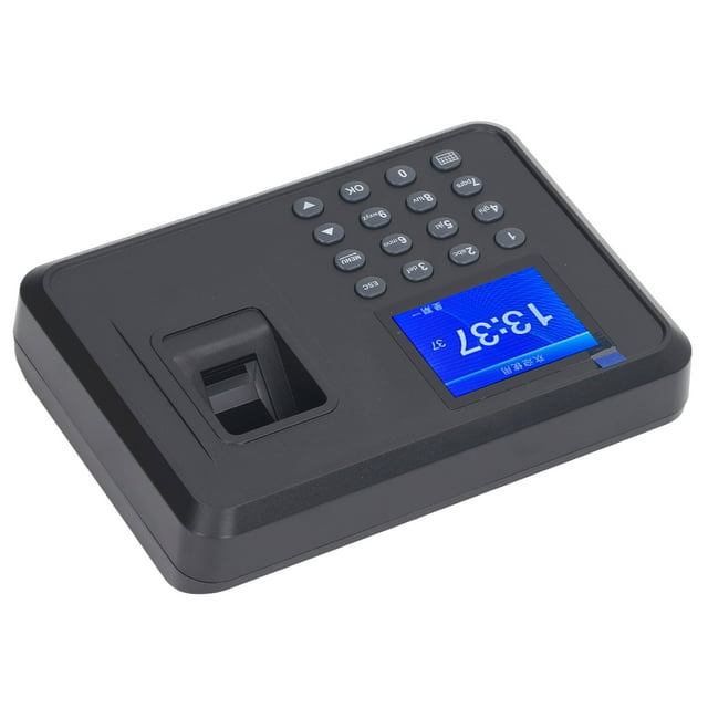 Machine de Présence par Empreinte Digitale 100-240V Horloge Multilingue pour Employés avec Mot de Passe