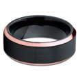 thumbnail image 2 of Black Wedding Ring,8mm Tungsten Ring,Tungsten Carbide Ring,Engagement Ring,Unique Wedding Ring,Comfort fit, 2 of 4