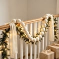 thumbnail image 5 of Rourlinge Christmas Velvet Ball Garland, Fabric Ball String Ornament with Hanging Loops for Xmas Tree Mantel Wedding Party Home Decor, 5 of 7