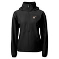 thumbnail image 2 of Women's Cutter & Buck  Black Washington Nationals City Connect Charter Eco Recycled Half-Zip Anorak Jacket, 2 of 3