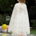 thumbnail image 4 of RUINIXCW Toddler Girls Fairy Princess Costume Kids Princess Cape Tulle Capes Costume Tie-up Sparkling Sequins Cloak Halloween Stage Dress Up Clothes, 4 of 5