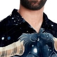 thumbnail image 5 of Taurus Constellation Men's Short Sleeve Casual Printed Button Down Beach Shirts, 5 of 6