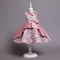 thumbnail image 2 of XXWXYD Girls Dresses Spring Summer And Autumn Children's Birthday Princess Dress Catwalk Tutu Skirt Girls Piano Performance Evening Dress Casual Dress, 2 of 9