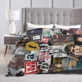 thumbnail image 4 of Matt Dillon Blanket Flannel Fleece Ultra Cozy Decorative for Home Couch Bed Chair Travel Super Soft Warm Blankets for All Season 80""x60"", Black, 4 of 6