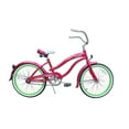 thumbnail image 2 of Micargi 20 In. Famous Kid's Size Bike Cruiser, Blue, Pink and White, 2 of 2