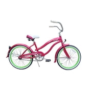 Micargi 20 In. Famous Kid's Size Bike Cruiser, Blue, Pink and White