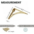 thumbnail image 3 of STYLENT DECOR Decorative Brass Shelf Bracket, Heavy Duty and Antique Shelf Bracket for Shelving Modern L Shaped Design (Pack of 1) (Brass Polished, 4.5 Inches), 3 of 8