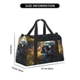 thumbnail image 3 of Bingfone Flower Field Skull Print Travel Duffel Tote Bag,Waterproof Shoulder Weekender Bag For Women and Men Swim Sports Travel Gym Bag，Foldable and expandable bag Lightweight, 3 of 7