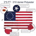 thumbnail image 2 of Anley 3x5 Ft EverStrong Series Betsy Ross Flag 210D Polyester - Embroidered Stars and Sewn Stripes - US Patriotic Banner Flags, 2 of 7