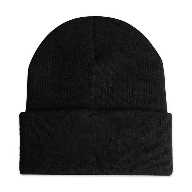 Guardurnaity Gorros de punto de invierno y otoño para hombre, gorra bordada para mantener el calor, accesorio cálido a la moda grueso y cómodo para Sombreros Negro Guardurnaity AP013233-01