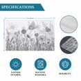 thumbnail image 6 of Grey Wildflowers Placemats Set of 8, Modern Spring Floral Butterfly Plant Placemats for Dining Table, Place Mats for Kitchen Tabletop, Waterproof Wipeable Dining Table Mats Set, 6 of 9