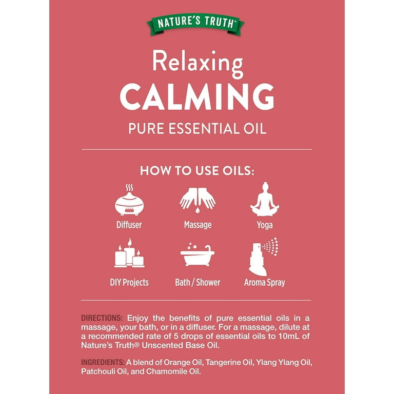 Nature's Truth, Calming Essential Oil, 15 mL, Natural & Undiluted