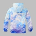 thumbnail image 5 of XXWXYD Girls Windproof Rain Jacket Soft𝖲hell Hooded Coat with Tie Dye Print 𝖶aterproof Hiking Outerwear Functional Lightweight Jacket for Outdoor Activities, 5 of 8