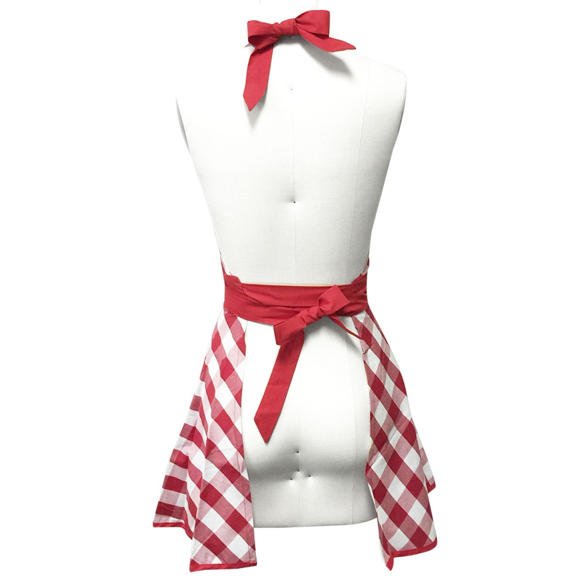 Wrapables® Adjustable Flirty Hostess Apron, Red Gingham