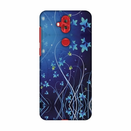 Lily Cell Phone Snap (Asus Zenfone 5 Lite ZC600KL Case - Midnight Lily, Hard Plastic Back Cover, Slim Profile Cute Printed Designer Snap on Case with Screen Cleaning)
