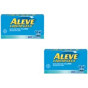 (2 pack) (2 pack) Aleve Liquid Gels w Naproxen Sodium, Pain Reliever/Fever Reducer, 220 mg, 80 Ct