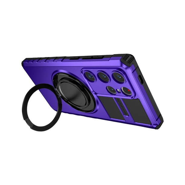 Funda Pisexur para S25Ultra con soporte magnético giratorio de 360 grados, protección integral de grado militar a prueba de golpes, funda magnética para S25U, electrónica para niños, organizador de e
