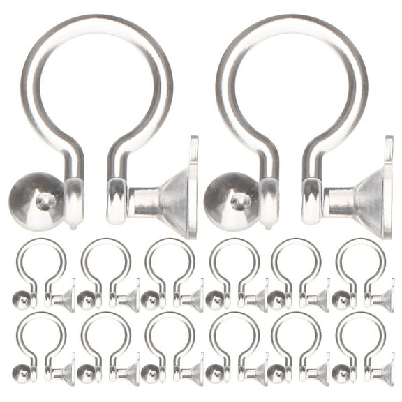SEWCHICS 100Pcs Transparent Clip On Earring Findings for Jewelry Making and Resin Crafts Accessories