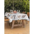 thumbnail image 3 of Outdoor Tablecloth with Umbrella Hole for Patio/Picnic/Party/Camping, Sea Coral Shells Starfish Waterproof Table Cloth Rectangle Table Cover Washable, Summer Nautical Coastal Watercolor (60"x 84"), 3 of 8