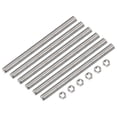 thumbnail image 1 of Unique Bargains 6Pack M12 x 400mm Fully Threaded Rod w 6Pack Hex Nuts, 1.75mm Pitch 304 Stainless Steel Right Hand Threaded Rod, 1 of 6
