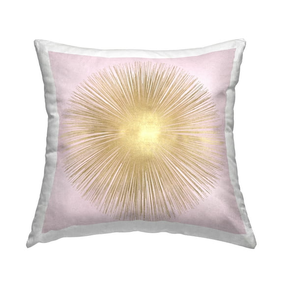 Stupell Industries Minimal Abstract Glam Sunburst Lines Over Pink Pink,18 x 7 x 18 Decorative Pillows
