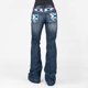 thumbnail image 1 of Puntoco Mujer Retro Patrón Geométrico Estampado Lavado Bolsillo Jeans Pantalones Puntoco Puntoco-3347, 1 of 6