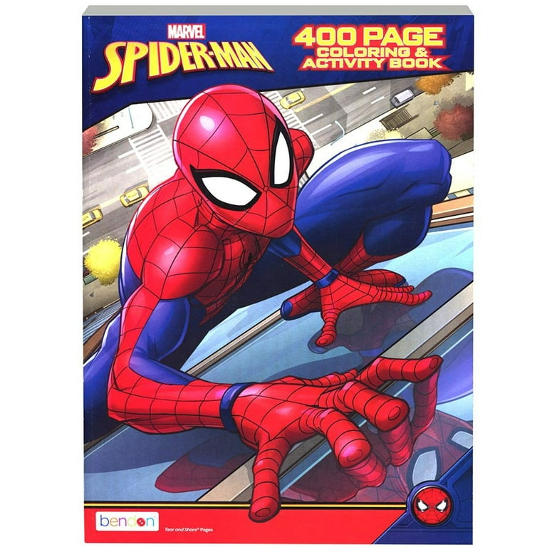 Spiderman 400 PG Coloring Book Plus Crayons, Size: 7.75