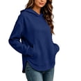 thumbnail image 2 of Aezemi Womens Jacquard Hoodie Sweatshirts Pullover Loose Fit Split Hem Fashion Comfy Sweatshirts Winter Fall Baggy Comfy Daily Casual Outerwear XL, 2 of 6