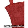 thumbnail image 5 of Spencer Women's Maxi Dress Summer Boho Spaghetti Strap Square Neck Ruffle Casual Flowy Long Dress Tie Shoulder Dress "Red,XXL", 5 of 10