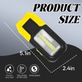 thumbnail image 6 of HIBIBUD Yellow COB Folding Work Light,Tactical Rechargeable Flashlight for Camping&EDC, 6 of 7