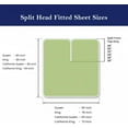 thumbnail image 2 of Top Split Queen Sheets Sets For Adjustable Bed - Split Down 36" from The top Split Head Queen Size Fits 19-24" Deep Pocket, 1000-TC Egyptian Cotton (Solid, Moss), 2 of 4