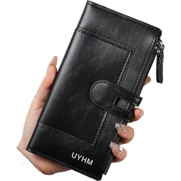 Women Leather Wallets, Holder Ladies Purse with Zipper Pocket