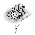thumbnail image 4 of Sombrero de vaquera con tiara para mujer, accesorios para sombrero de fiesta estilo western, sombrero de vaquero para disfraz de discoteca, borde sin rematar en color vaca, 4 of 4