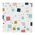 thumbnail image 4 of Awypu Colorful Color Blocks and Lines Simple Style Square Tablecloth for Picnic Dining Kitchen Farmhouse 100% Polyester Fiber 36*36, 4 of 8
