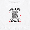 thumbnail image 4 of Inktastic Just a Girl Who Loves Books Girls Baby Dress, 4 of 5