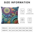 thumbnail image 5 of COMIO  Throw Pillow Covers Home Decor Floral Colorful Paisley Flower Asian Pillow Cases Decorative Outdoor Cushion Couch Sofa Pillowcases, 5 of 5