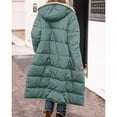 thumbnail image 3 of Hontri Women's Quilted Lightweight Jackets Ladies Fashionable Warm Winter Coat Double Faced Long Sleeve Hooded Down Jacket Long Quilted Jackets for Women for Women Men Couples, 3 of 4