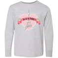 thumbnail image 3 of Inktastic Paris Oo-la-la with Eiffel Tower and Flowers in Pink Heart Long Sleeve Youth T-Shirt, 3 of 5